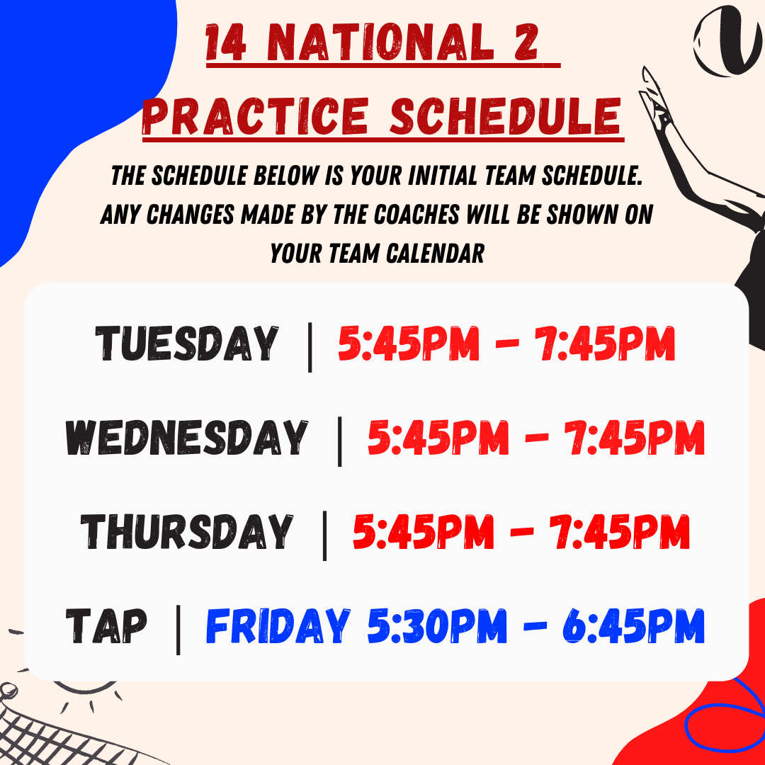 Practice Schedule (13) Practice Schedule (13)