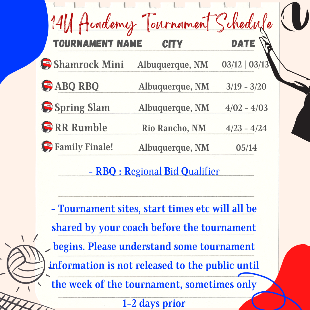 Final Tournament Schedules (13) Final Tournament Schedules (13)