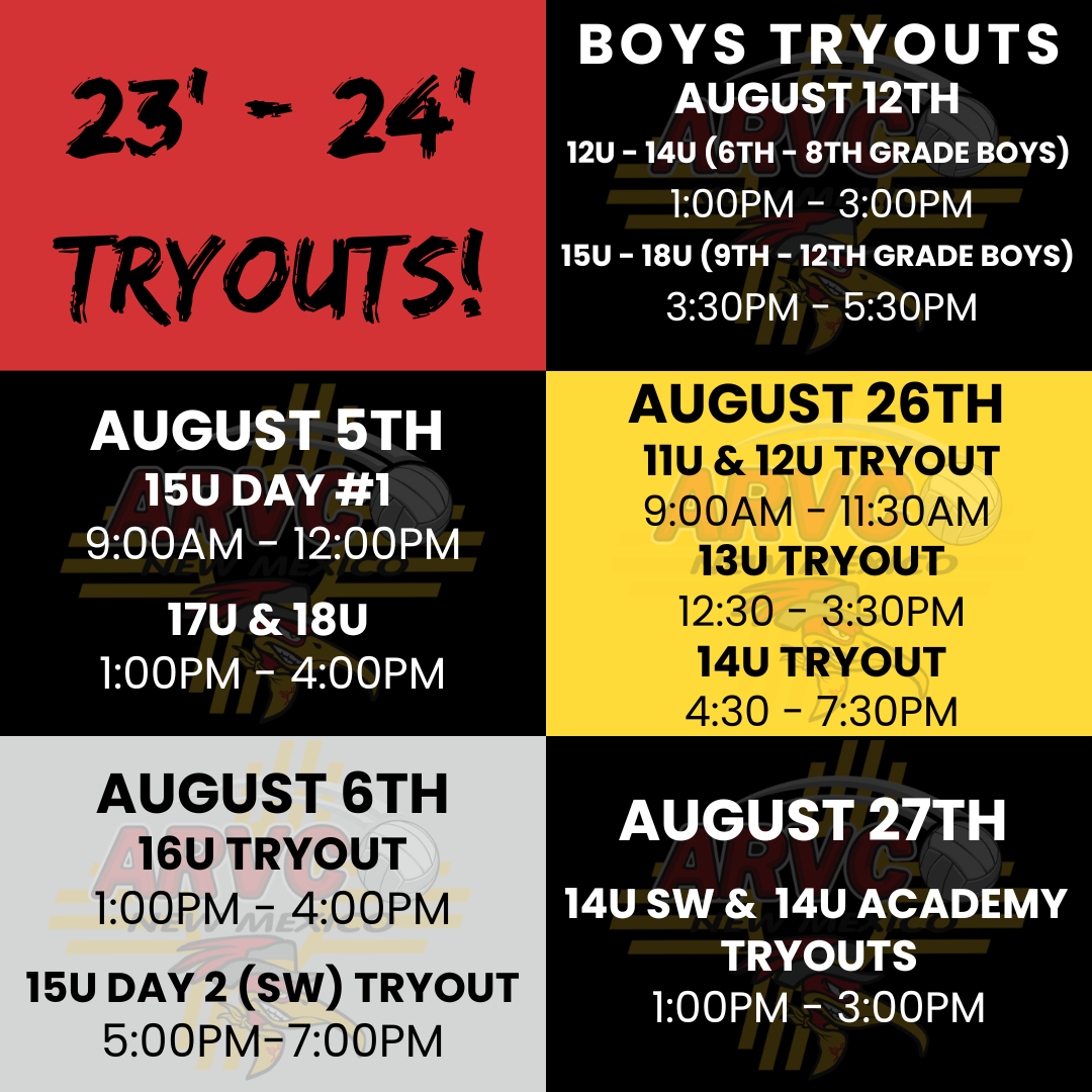 Final Tryout Days & Times (1)